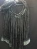 Adult Female Costumes to Hire - Medieval-Black velvet dress with fur and hood 